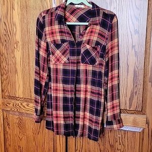 Maurices long tunic flannel shirt
